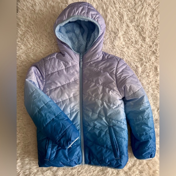 Eddie BauerBlue and Purple Ombre Puffer Jacket - Picture 1 of 5